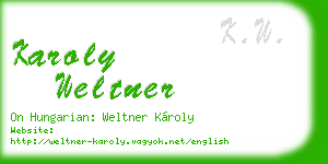 karoly weltner business card